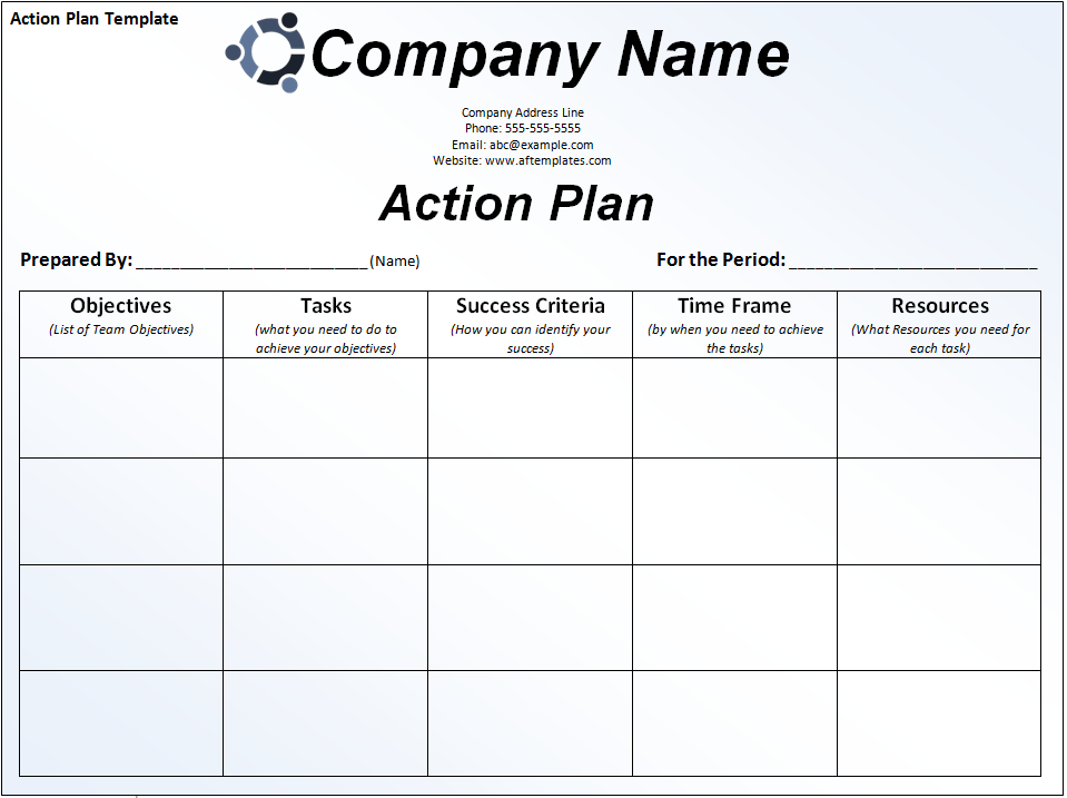 Action Plan Template Word Download