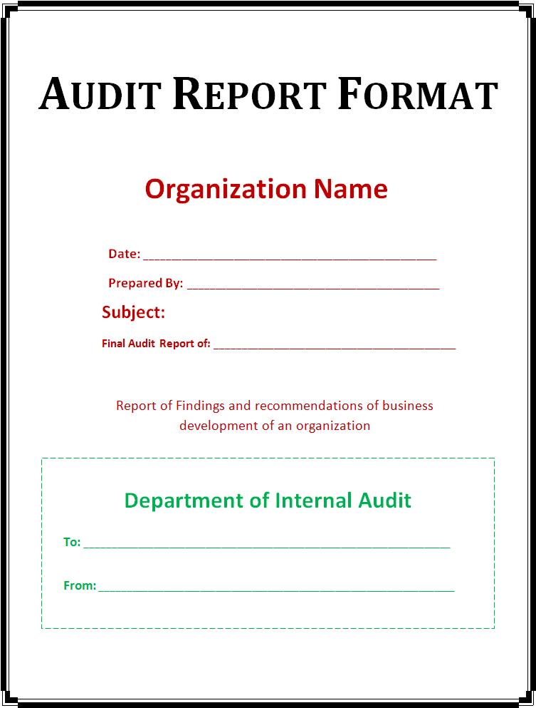 Click on the download button to get this Audit Report 