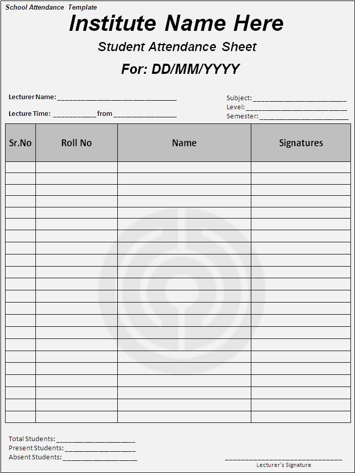 Roll Sheet Template from www.wordstemplates.org