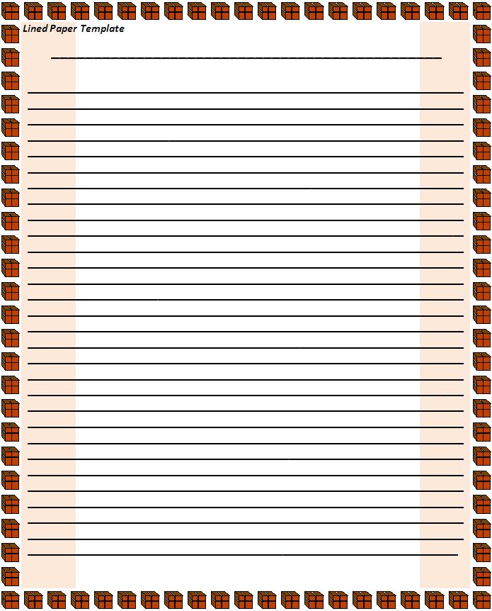 Lined Paper Template Word Free