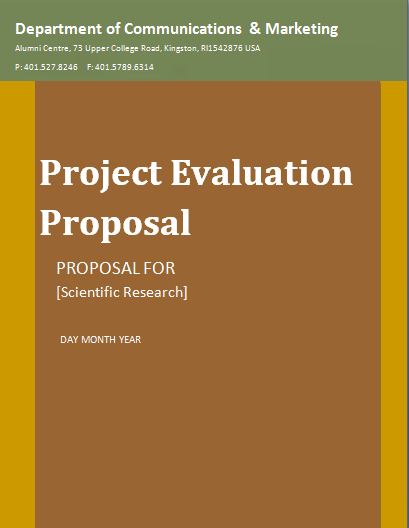 Template For Project Proposal For Funding