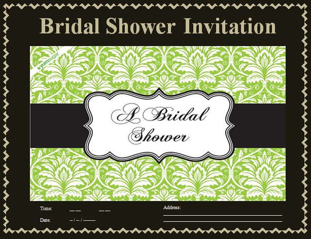 Bridal Shower Invitation Template | Free Word Templates