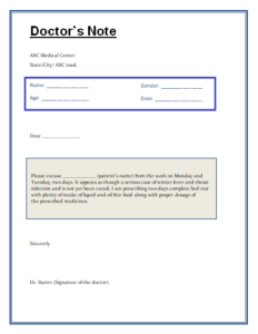 Doctor Note Templates | 4+ Word &amp; PDF | Free Word Templates