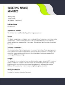 Meeting Minutes Template | Free Word Templates