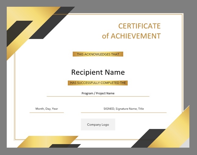 free microsoft word certificate template