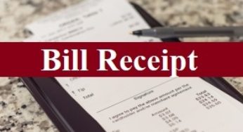 Bill Receipt Format