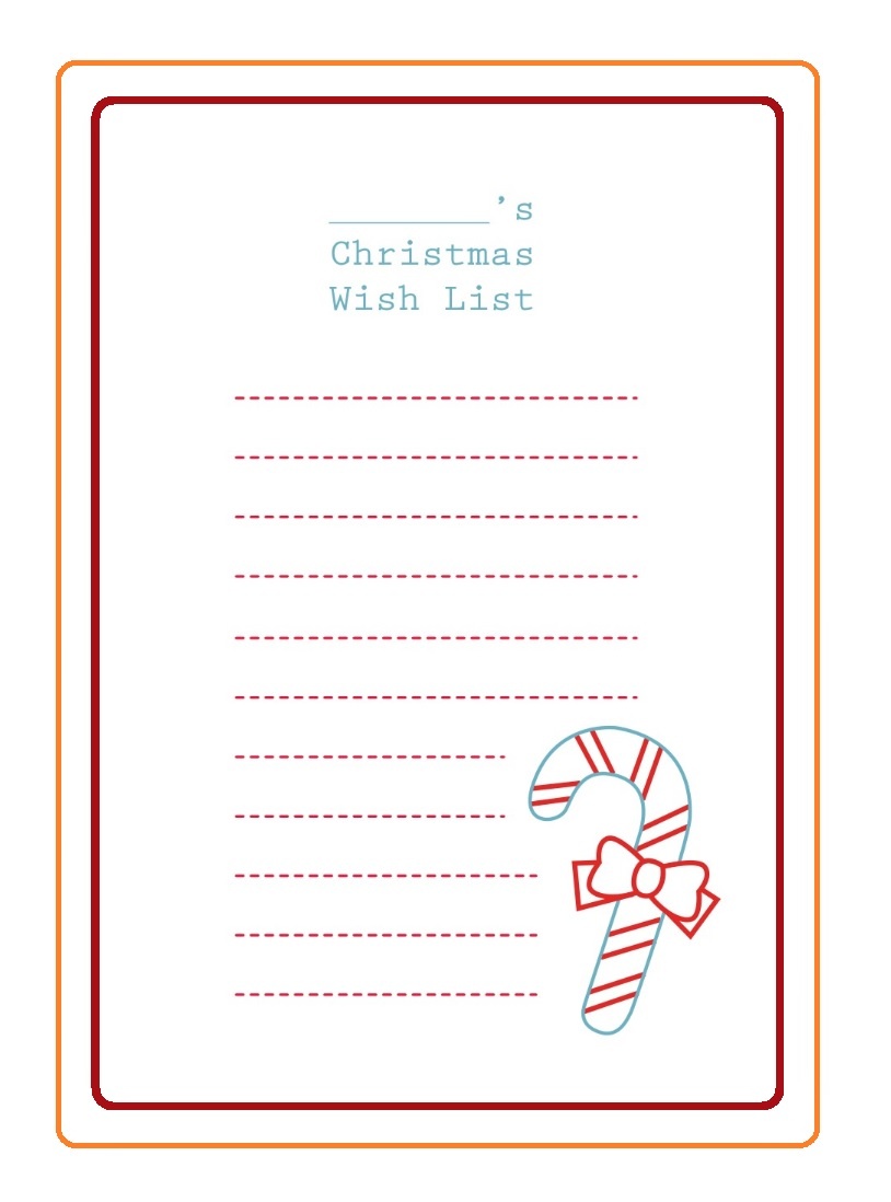 Christmas Wish List Format