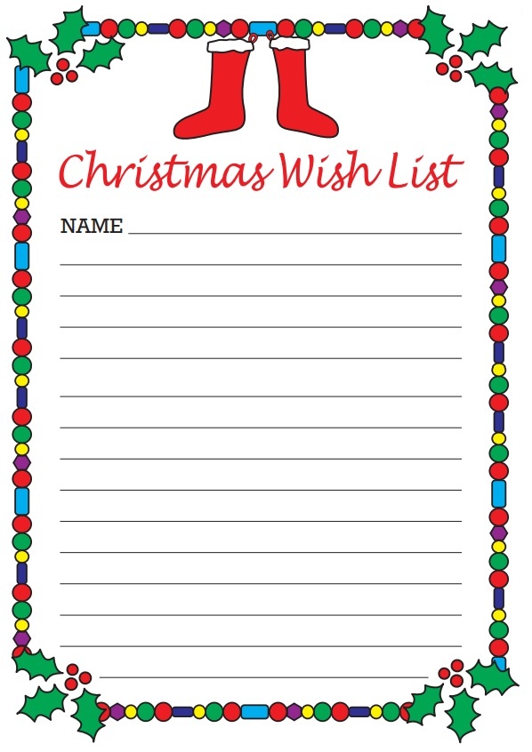 Christmas Wish List Template Free Word Templates