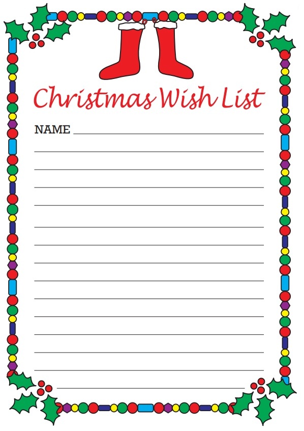 Christmas Wish List Template