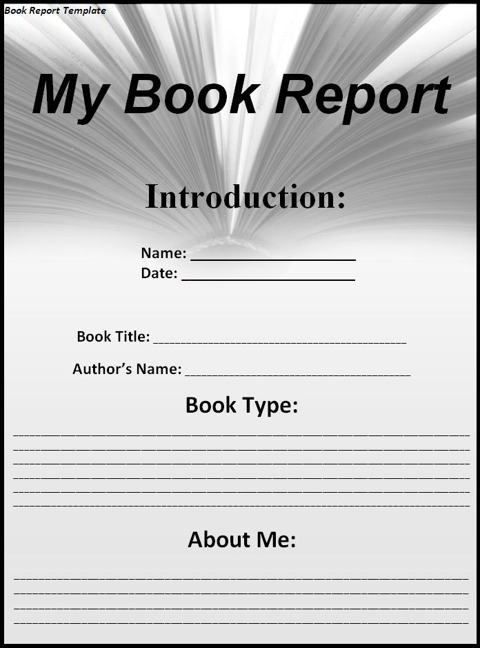 book report title page