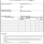 free Certificate of Origin Template | Free Word Templates