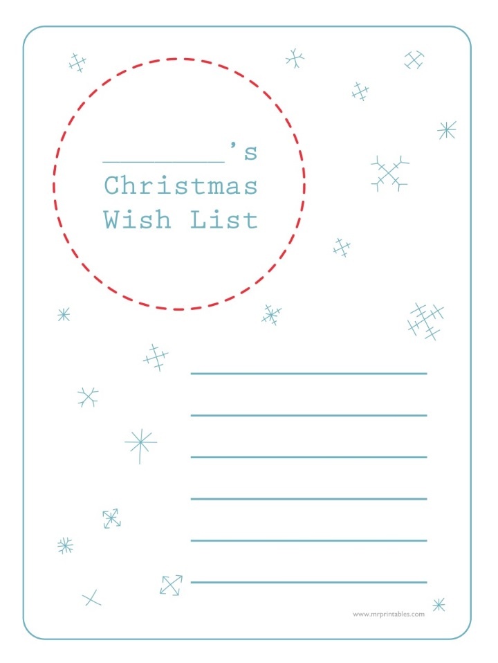 Christmas Wish List Format