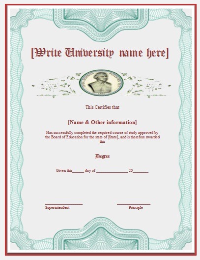 Degree Certificate Template