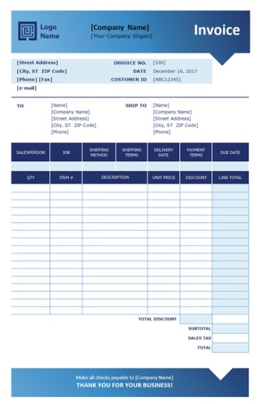Free Invoice Template Excel Free Word Templates