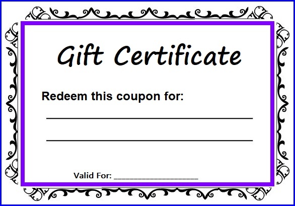 Gift Certificate Template