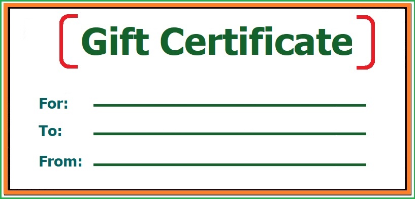 Gift Certificate Template