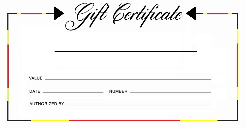 gift certificate template