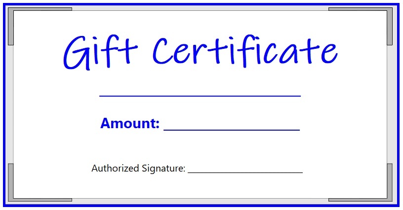 gift certificate template