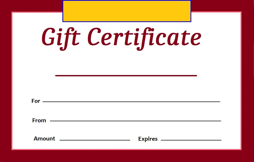 Gift Certificate Template