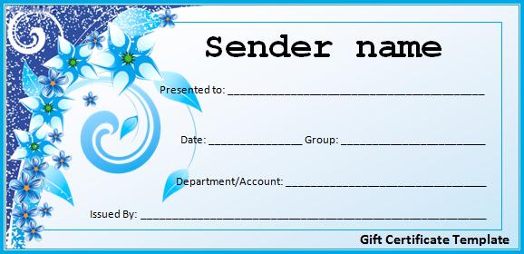 gift certificate template