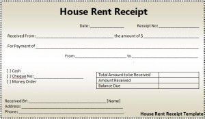 rent receipt format