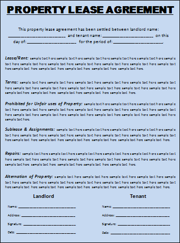 Lease Agreement Template