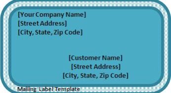 Mailing Label Template
