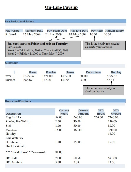 Payslip Form