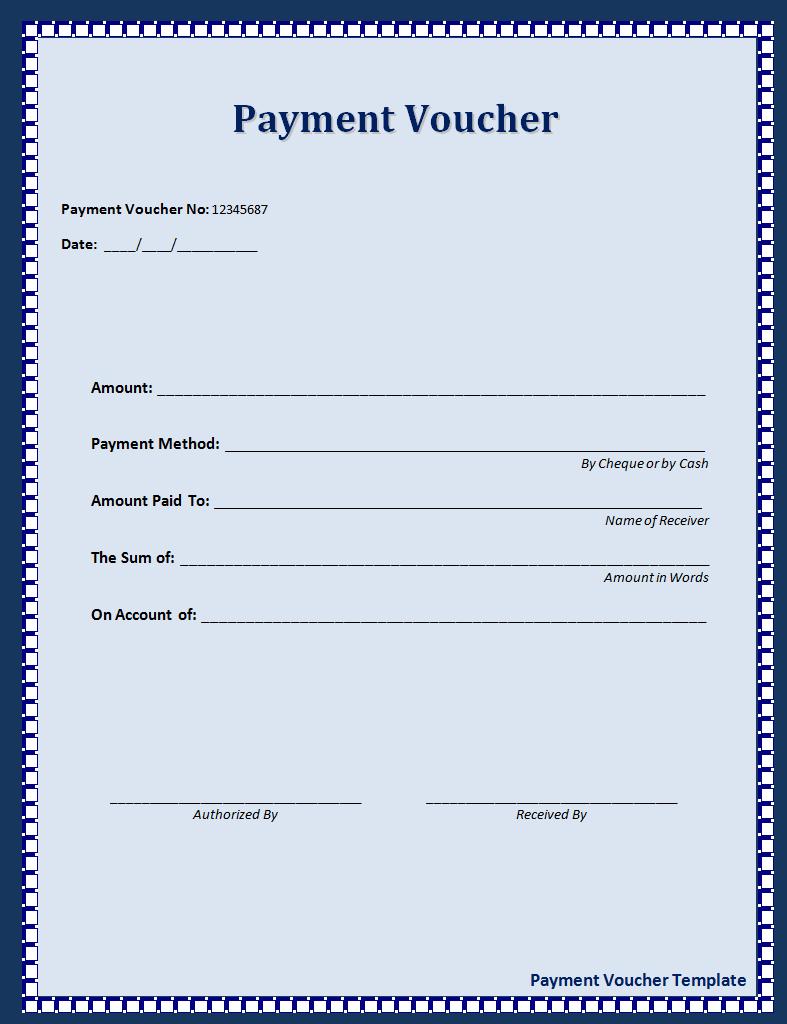 Payment Voucher Format  Free Word Templates Inside Certificate Of Payment Template