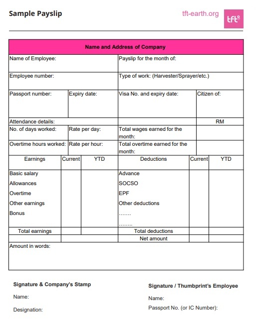 Word Document Printable Payslip Template - Free Printable Templates