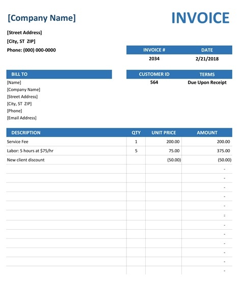 Free Invoice Template