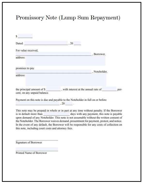 transfer of promissory note form