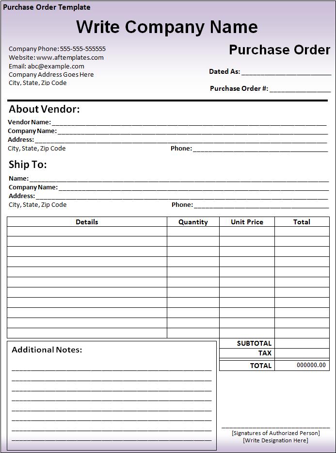 Purchase Order Templates 17 Free Printable Word Excel Pdf Formats Samples Examples Forms