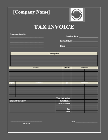 Tax Receipt Template