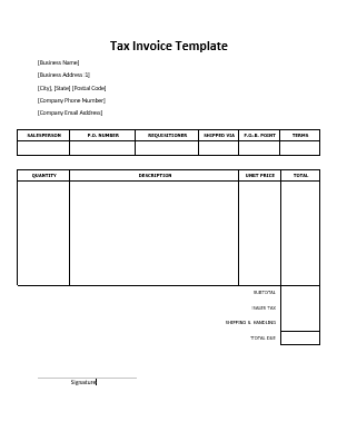 Tax Receipt Template