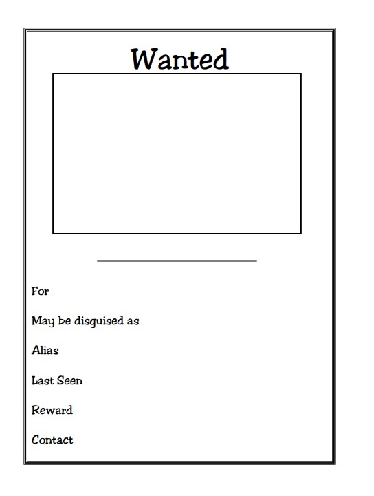 Wanted Poster Template PDF