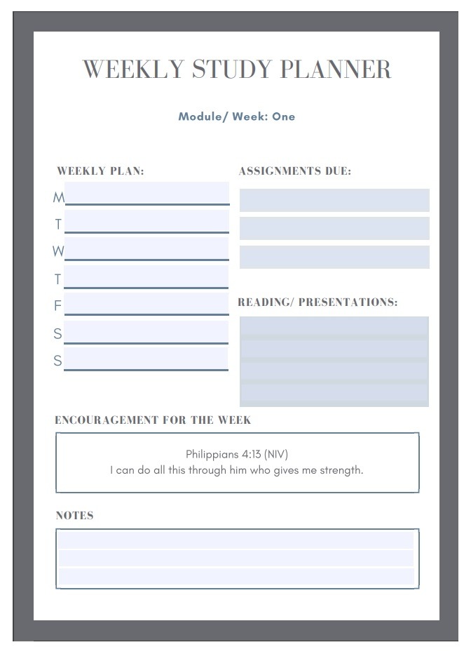 weekly planner template