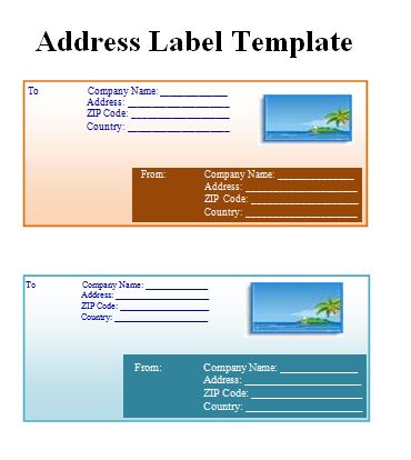 Address Label Template
