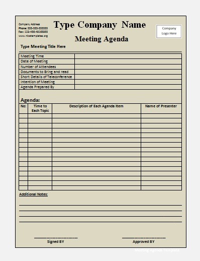 meeting agenda template