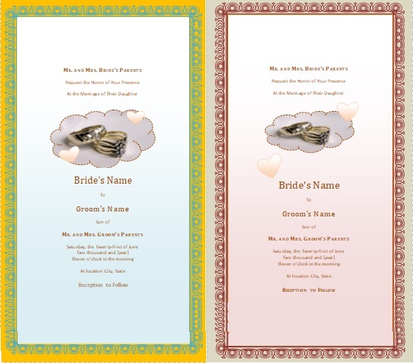 wedding invitation templates