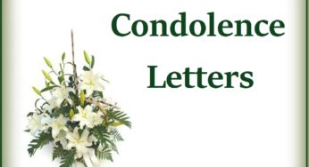 Condolence Letter Template