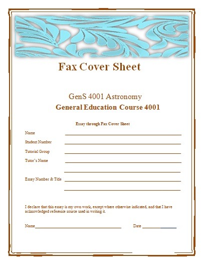 fax cover sheet template