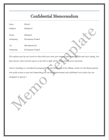 Interoffice Memo Template