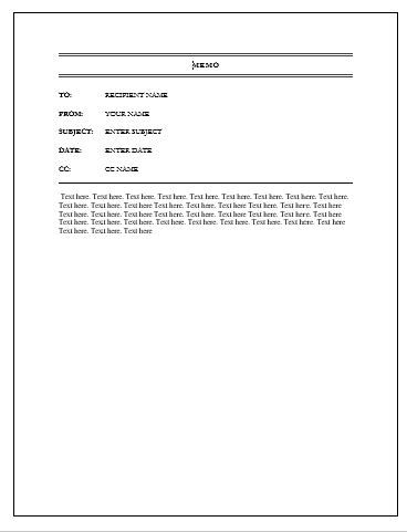 Interoffice Memo Template