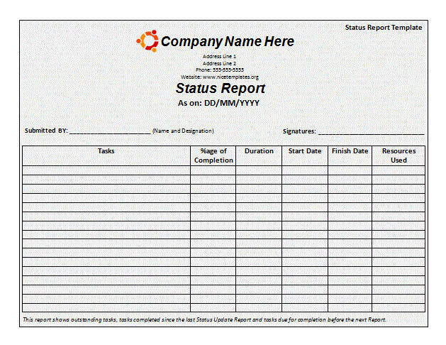 Monthly Report Template from www.wordstemplates.org