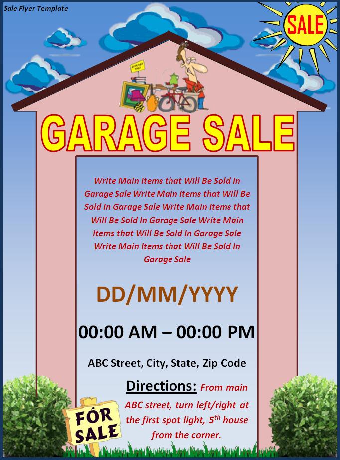 Yard Sale Flyer Template Word