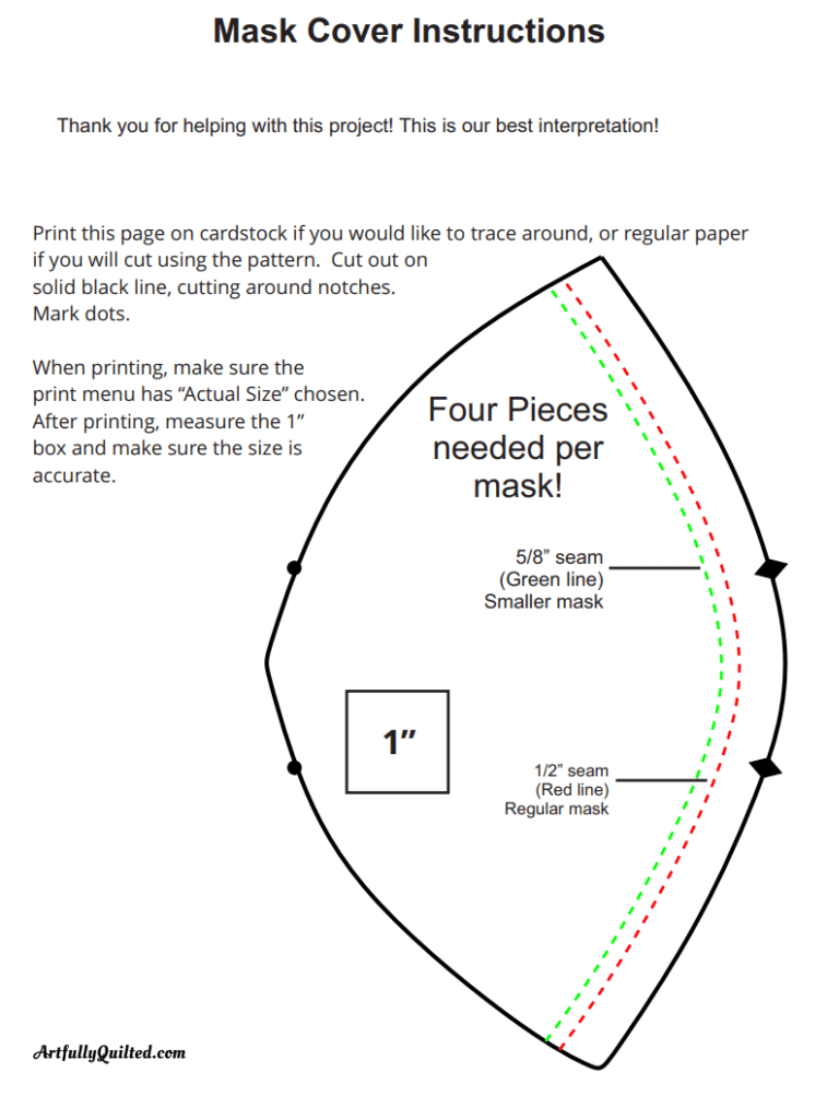 Face Mask Cover Template