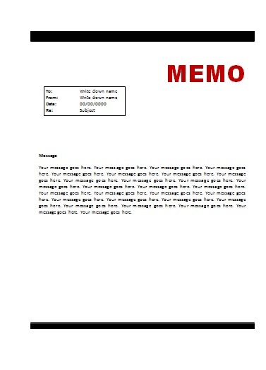 Interoffice Memo Template