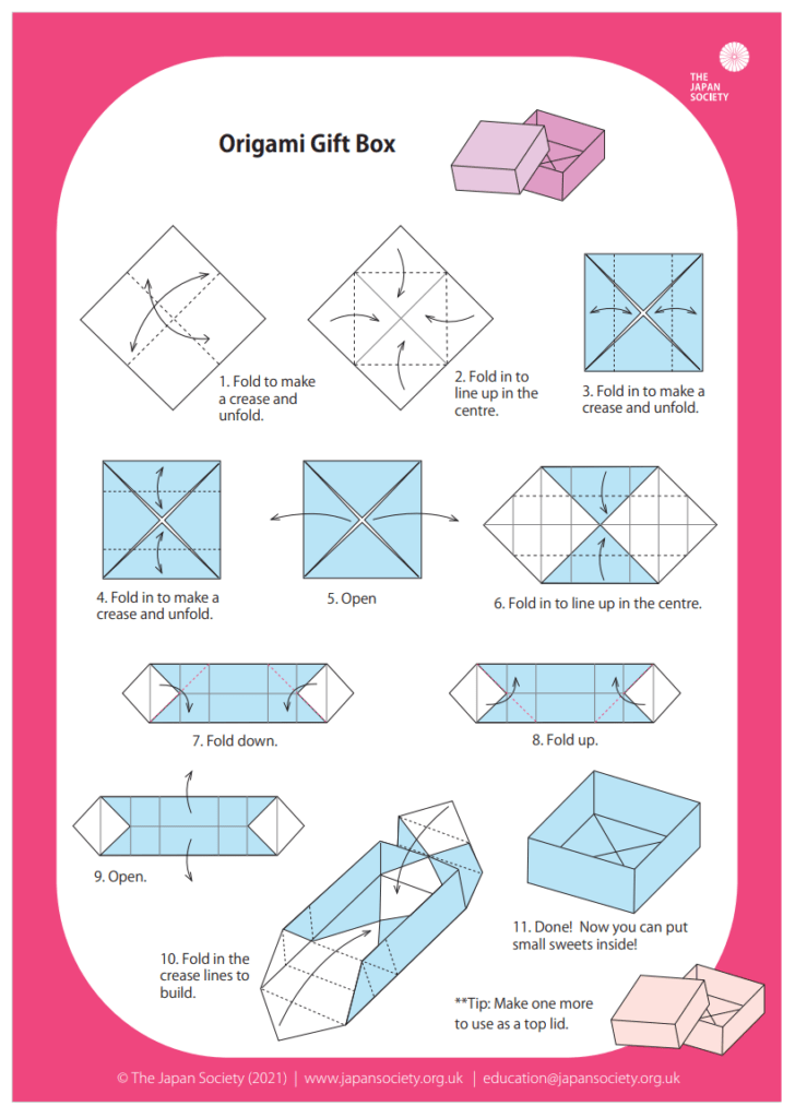 Origami Gift Box Template
