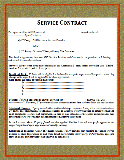 Service Agreement Template